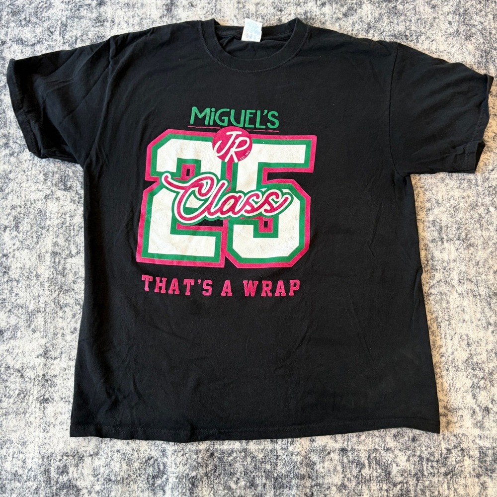 Miguels Jr Southern California Mexican Food Restaurant employee Shirt Mens Large